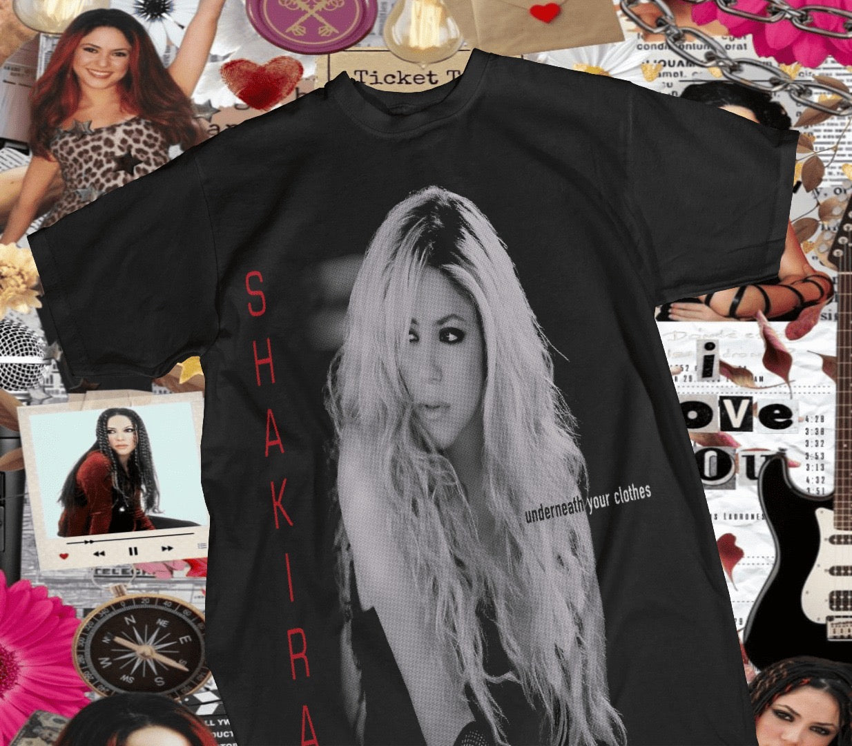 Remeras Shakira 3 diseños