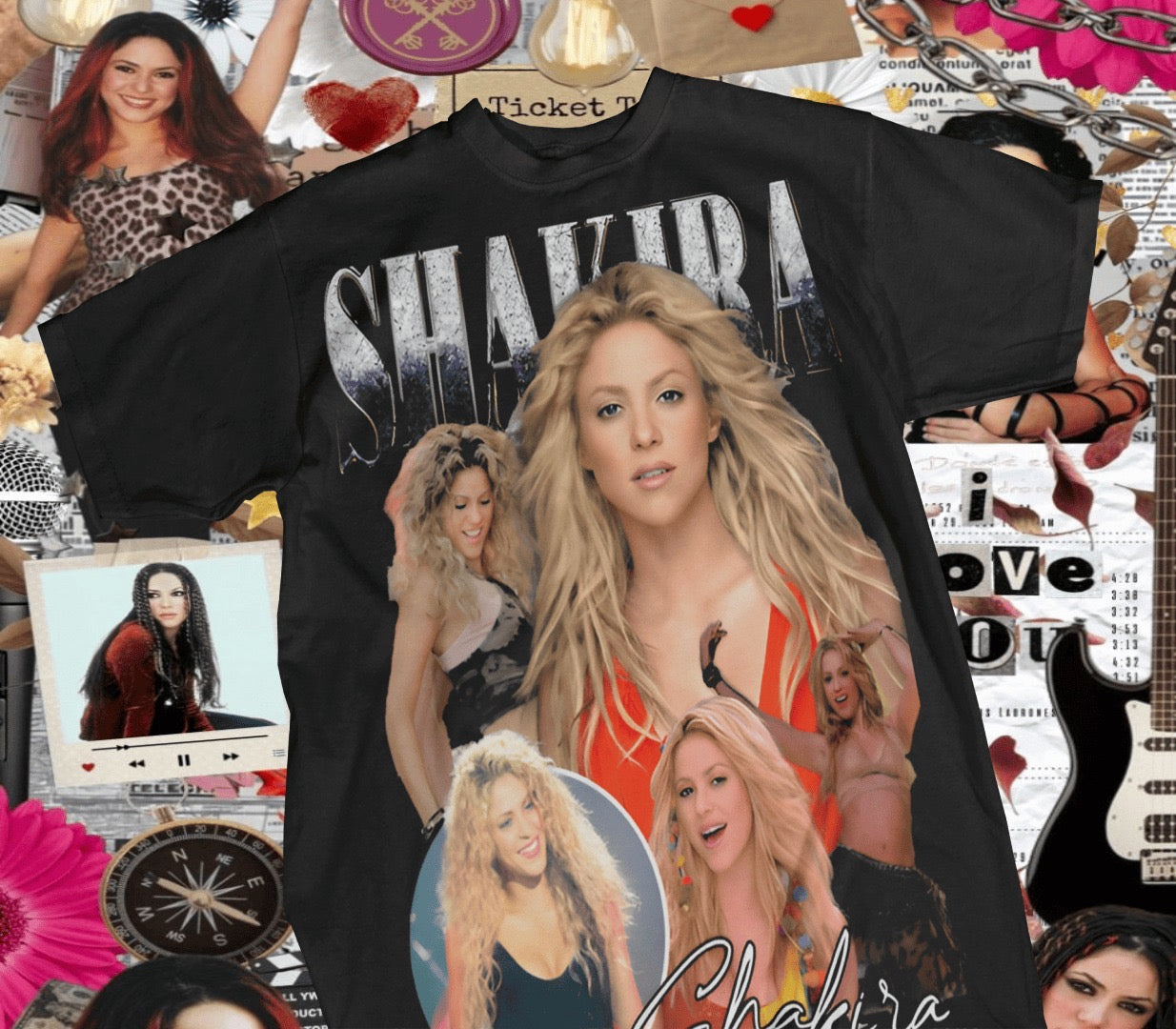 Remeras Shakira 3 diseños