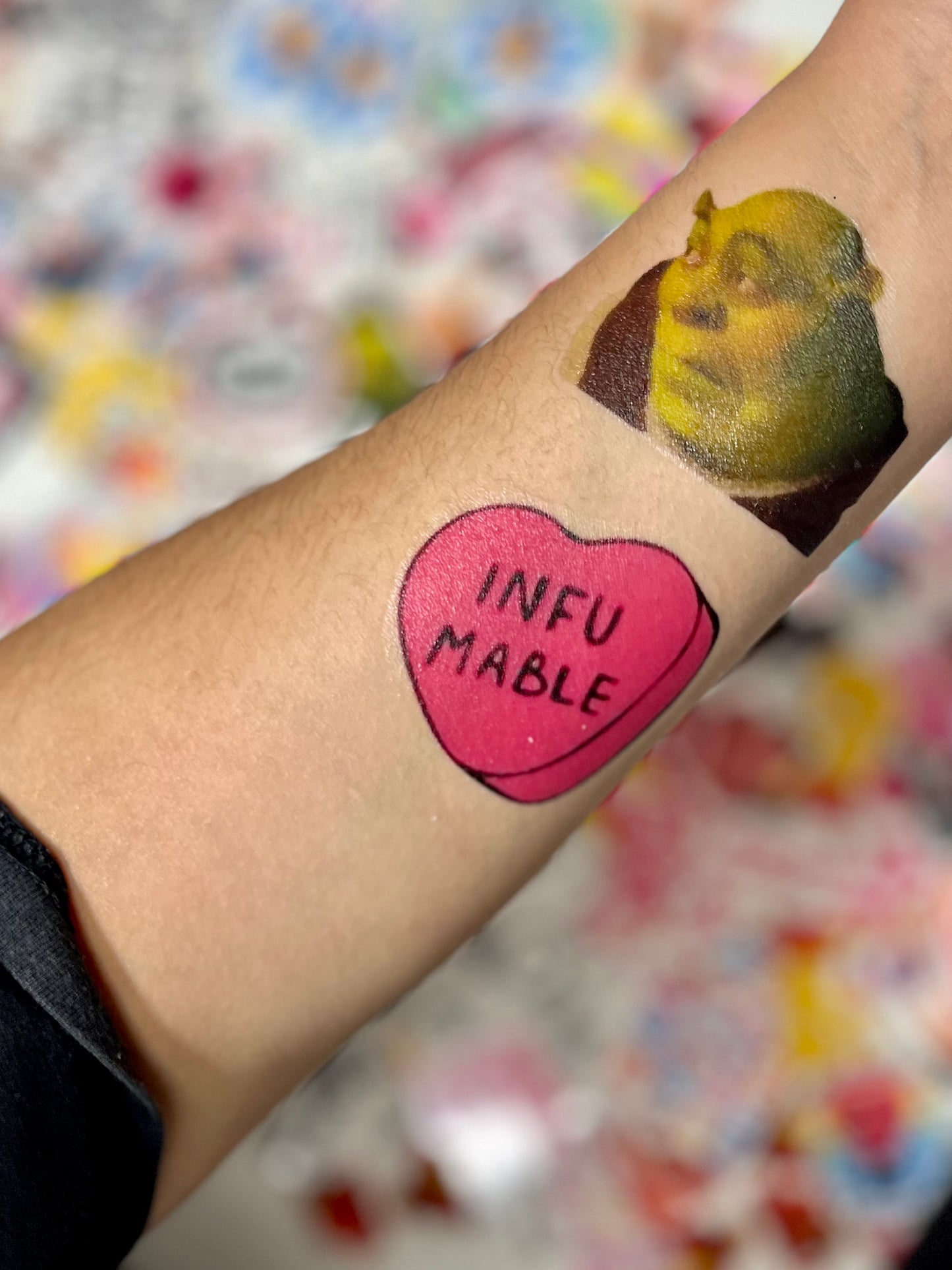 Plancha de tatuajes temporales personalizada