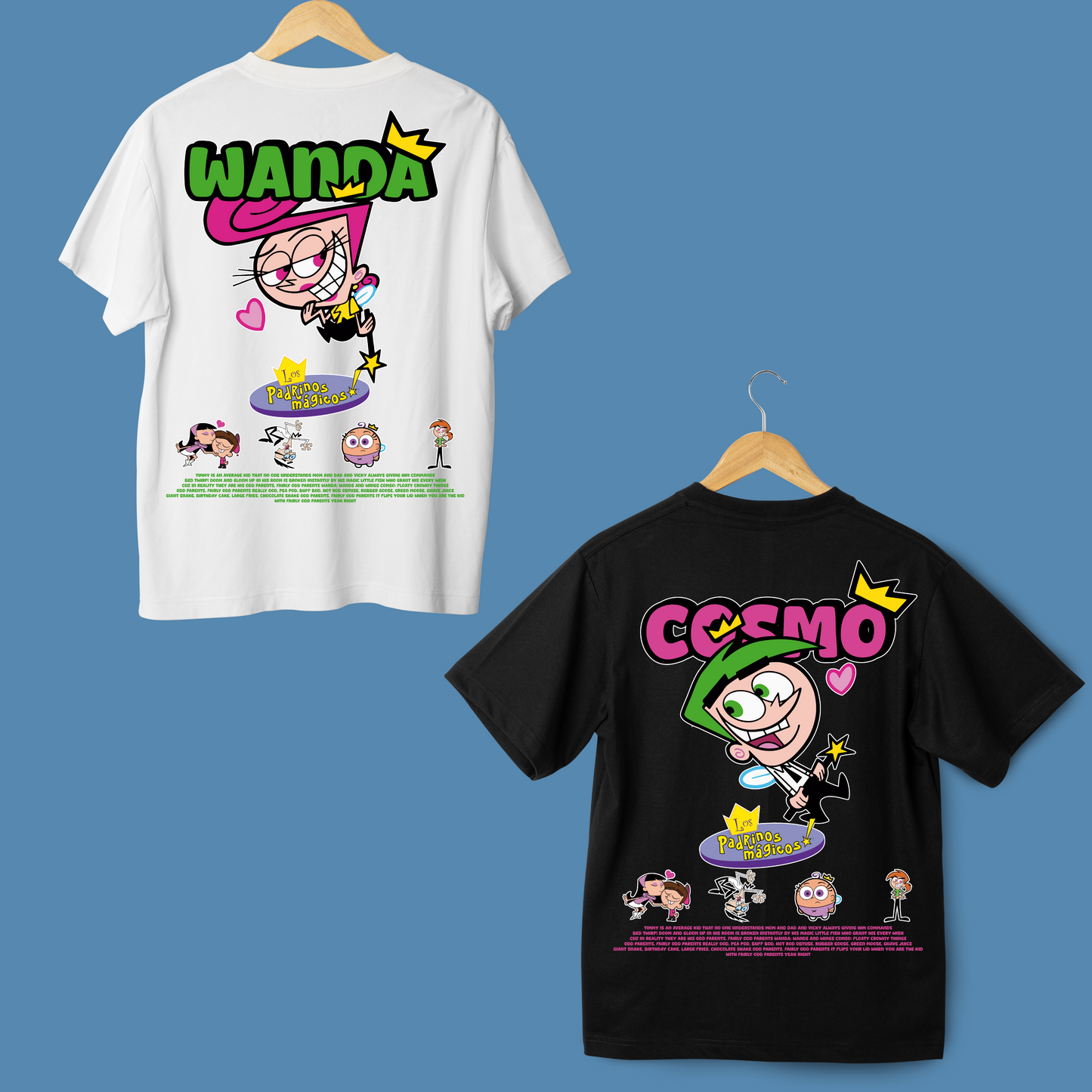 Pack remeras Wanda y Cosmo padrinos mágicos