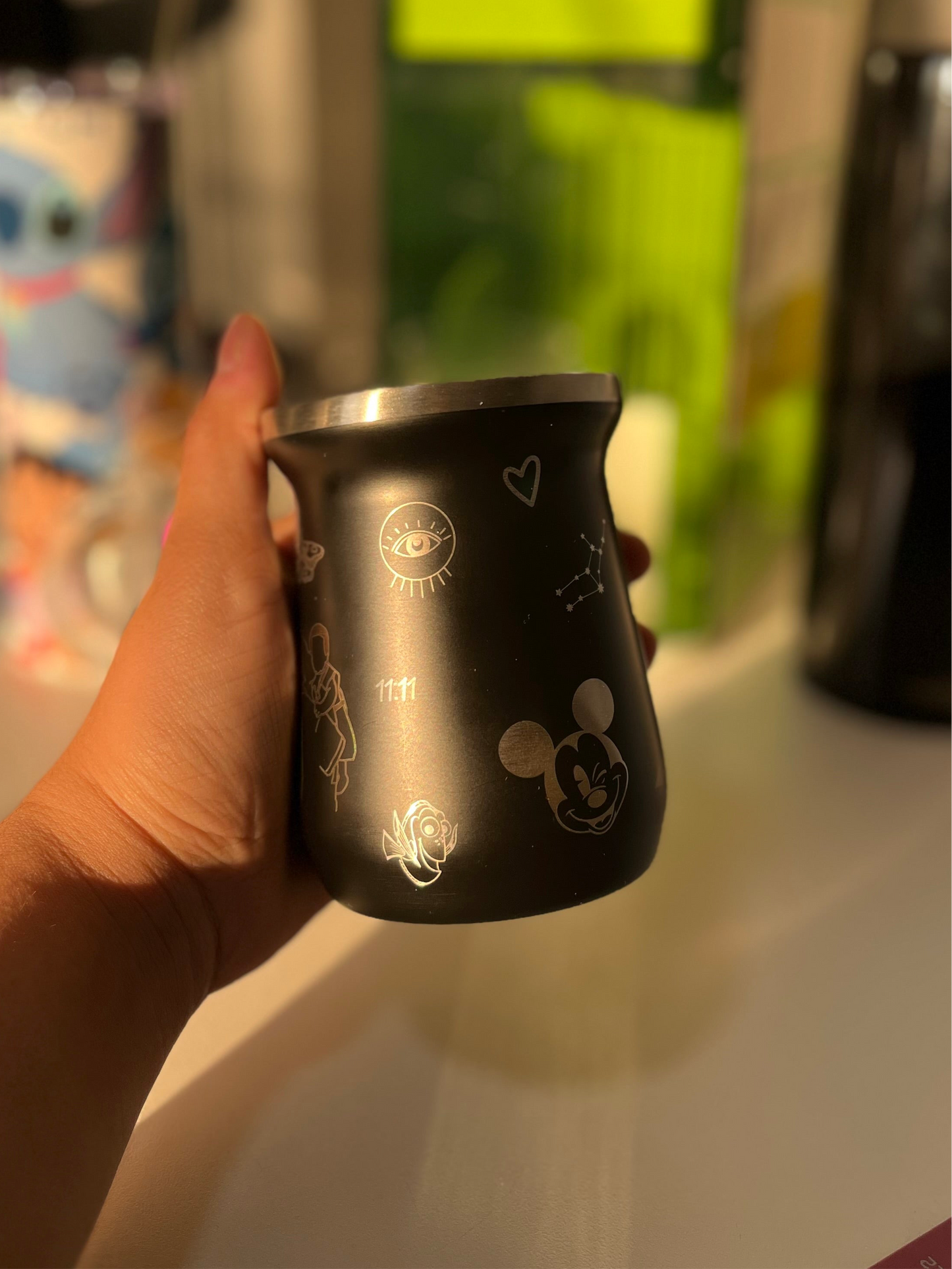 Mate de acero con 15 personalizados