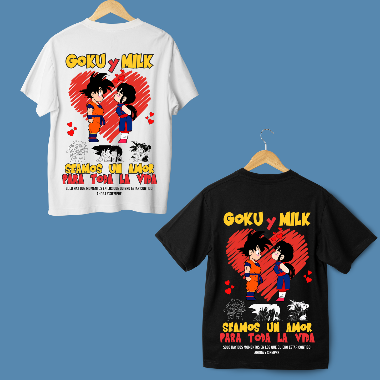 Pack remeras Goku y Milk