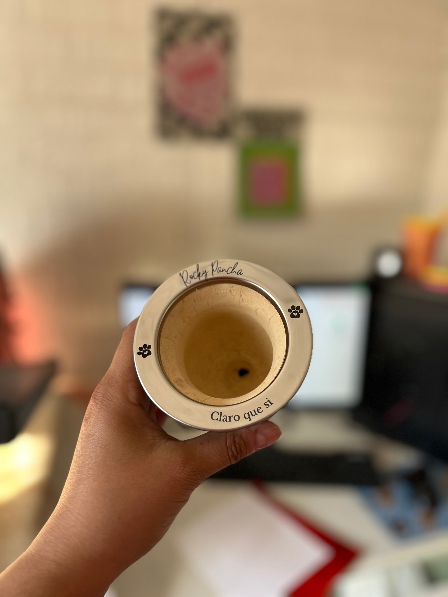 Mate de cuero con grabado