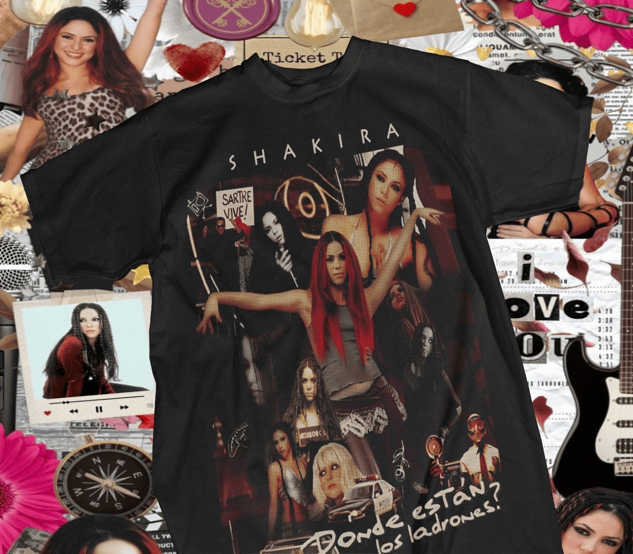 Remeras Shakira 3 diseños
