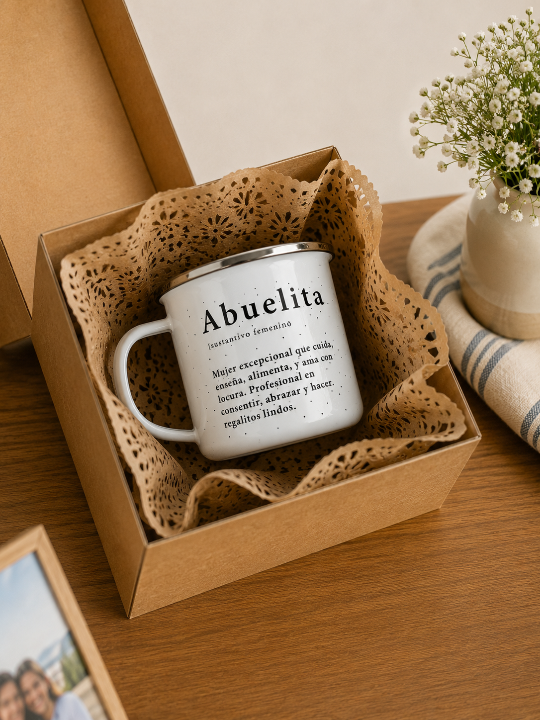 Jarrito esmaltado abuelita abuelito