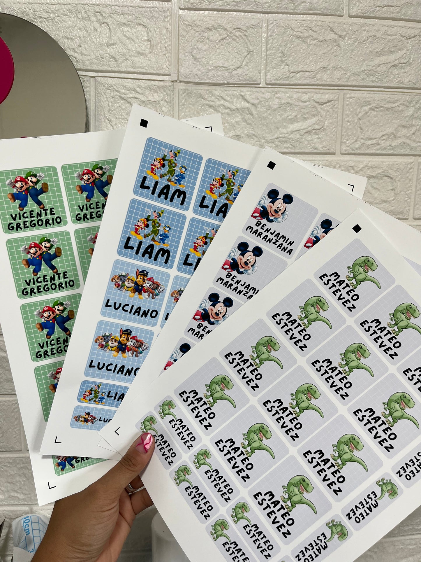 Pack escolar de etiquetas