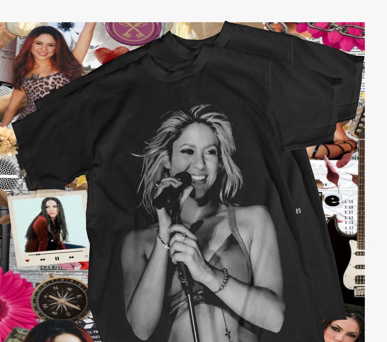 Remeras Shakira 3 diseños