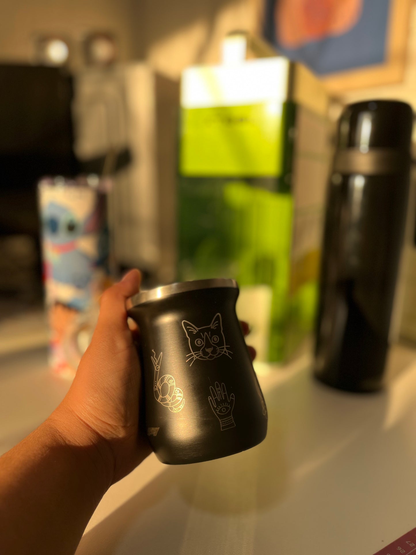 Mate de acero con 15 personalizados