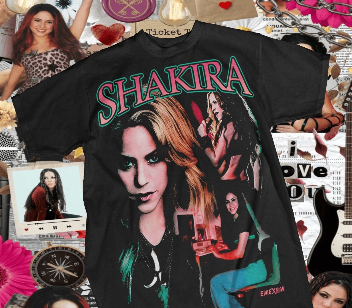 Remeras Shakira 3 diseños
