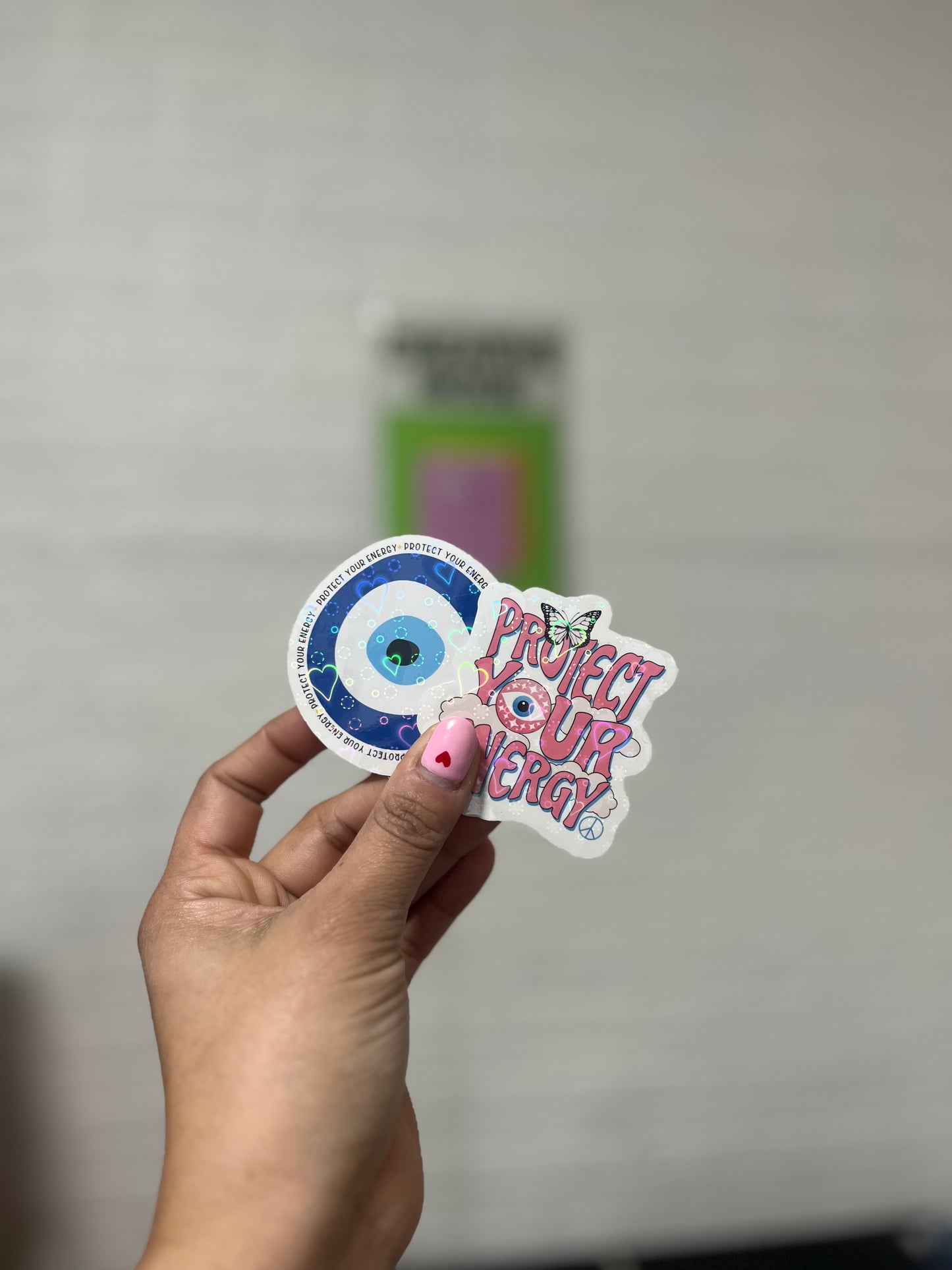 Plancha de stickers con laminado holográfico personalizados