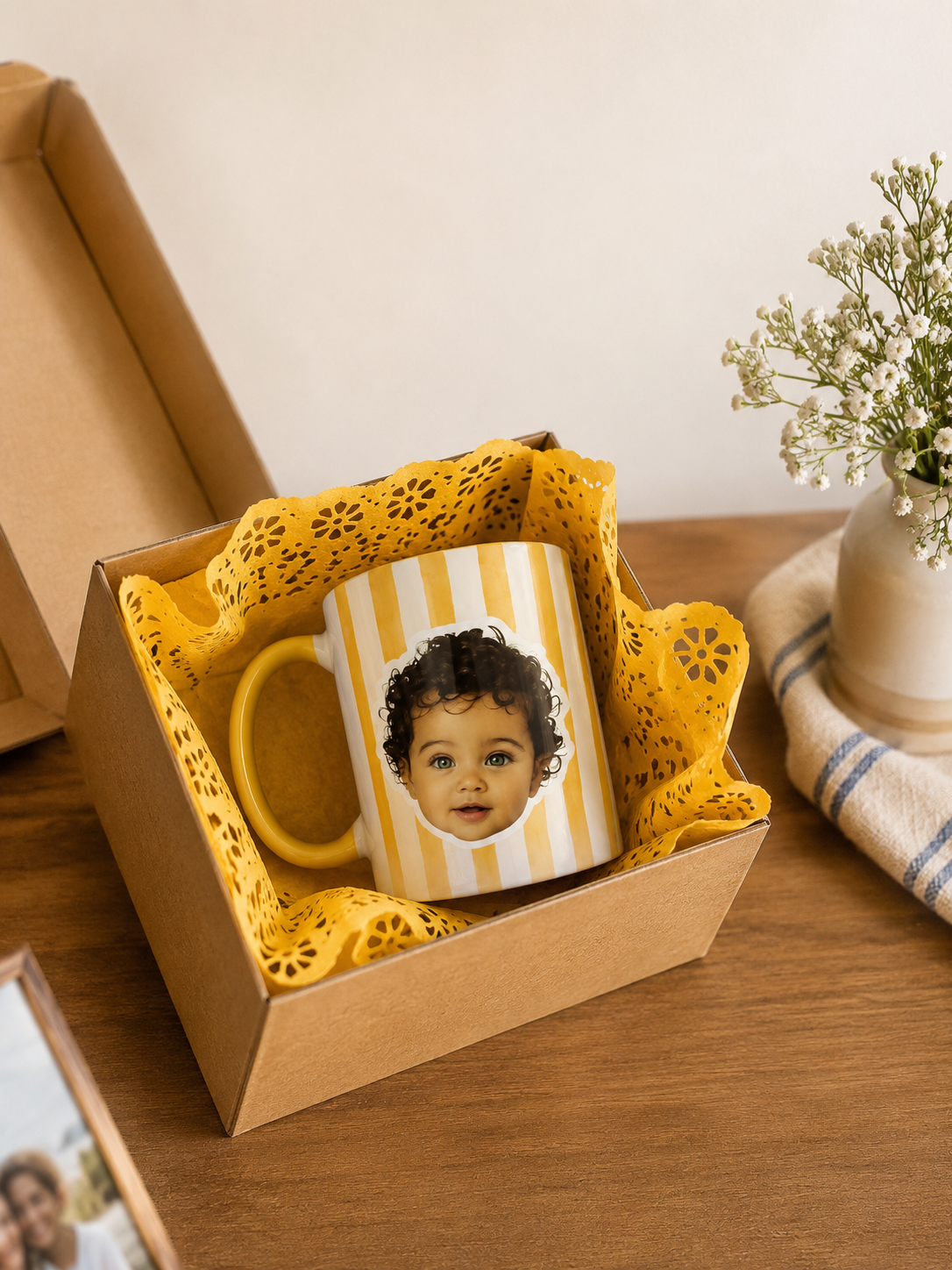 Taza carita feliz dia abu
