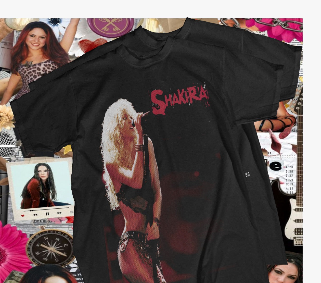 Remeras Shakira 3 diseños