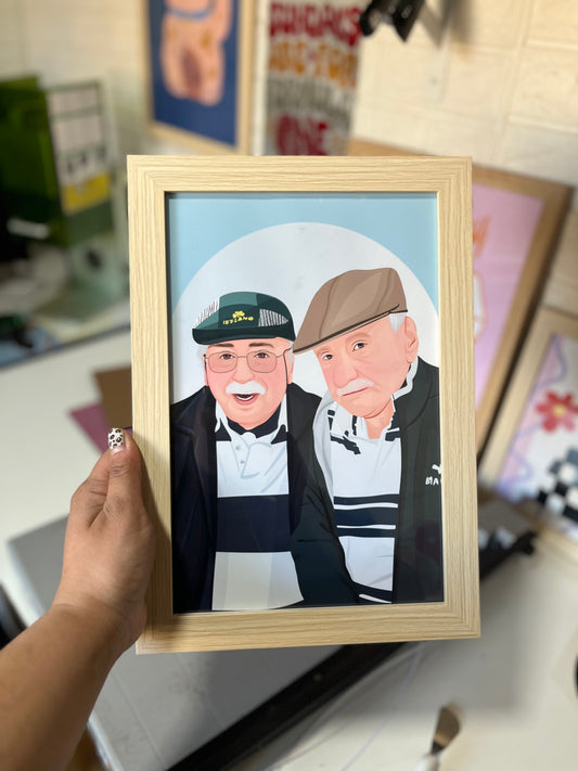 Cuadro de plástico con ilustraciones