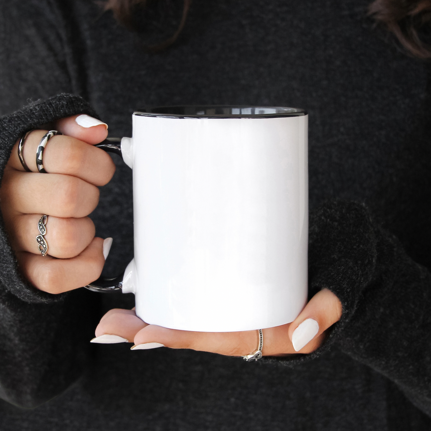 15 tazas de cerámica (con color interno y asa)