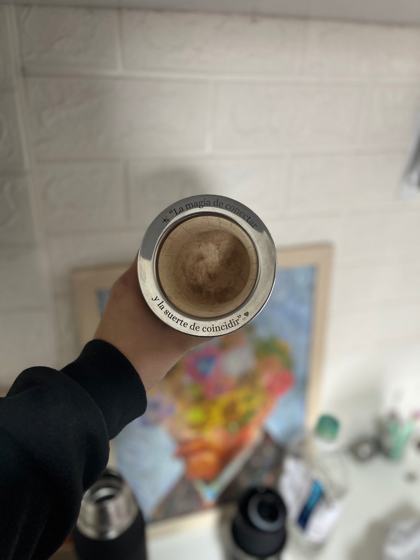 Mate de cuero con grabado