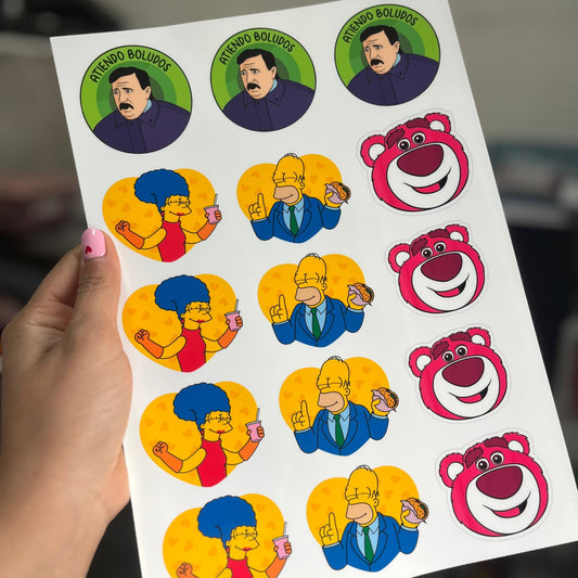 10 Planchas de stickers PERSONALIZADOS