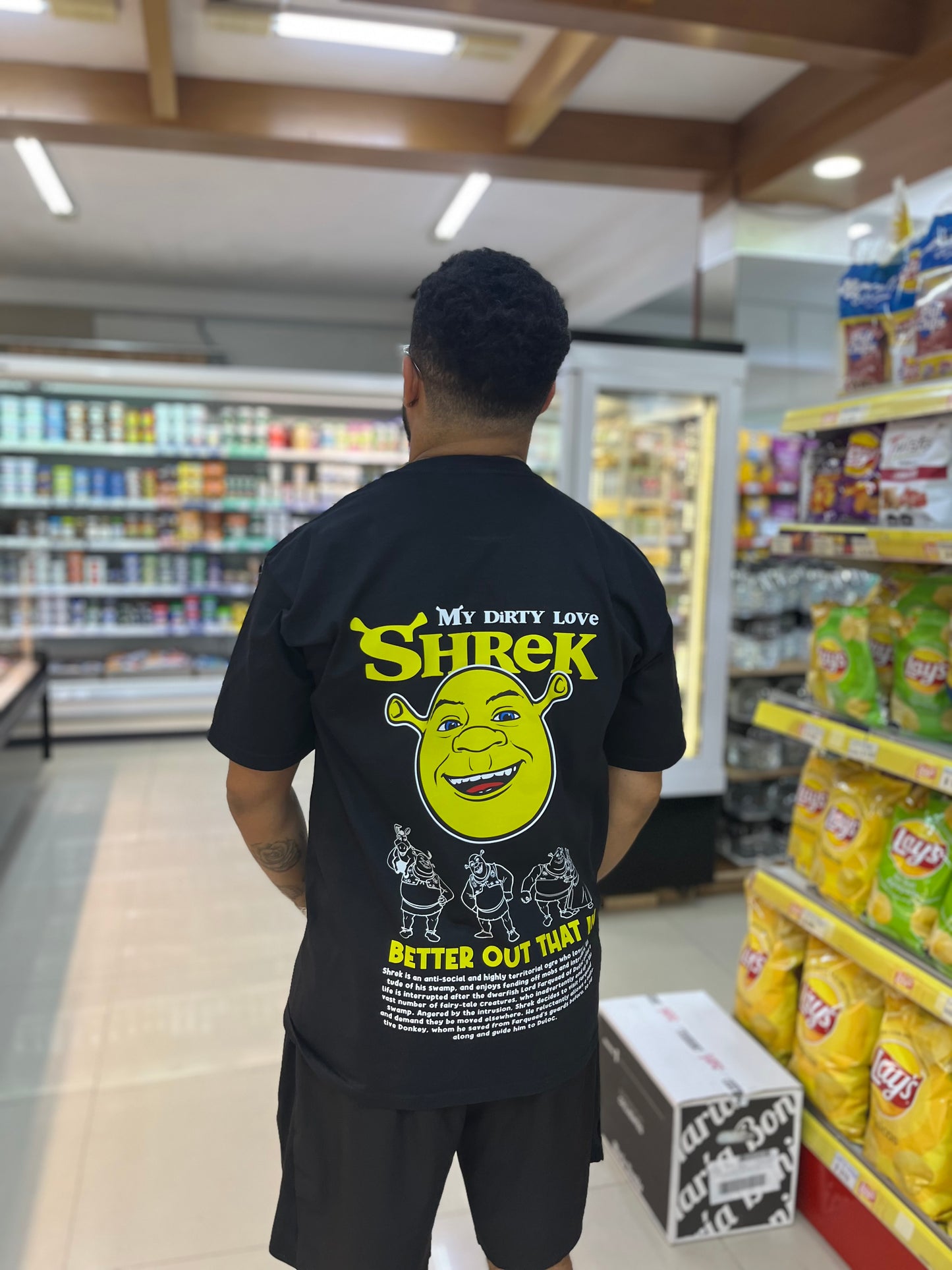 Remeras Shrek y Fiona