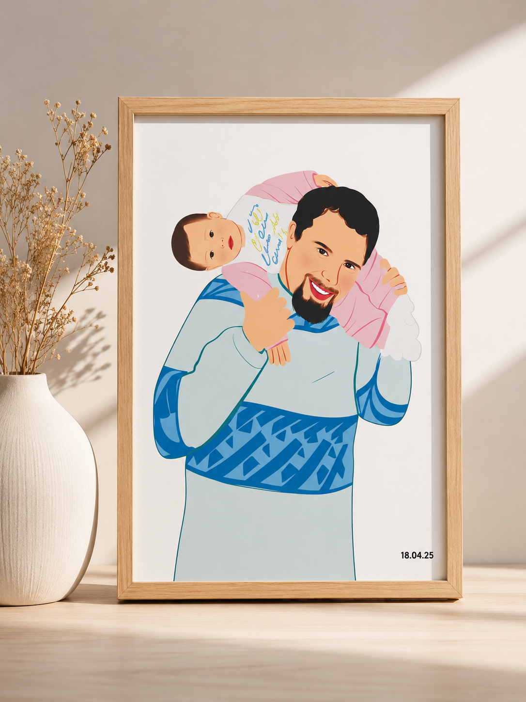 Cuadro ilustrado papá