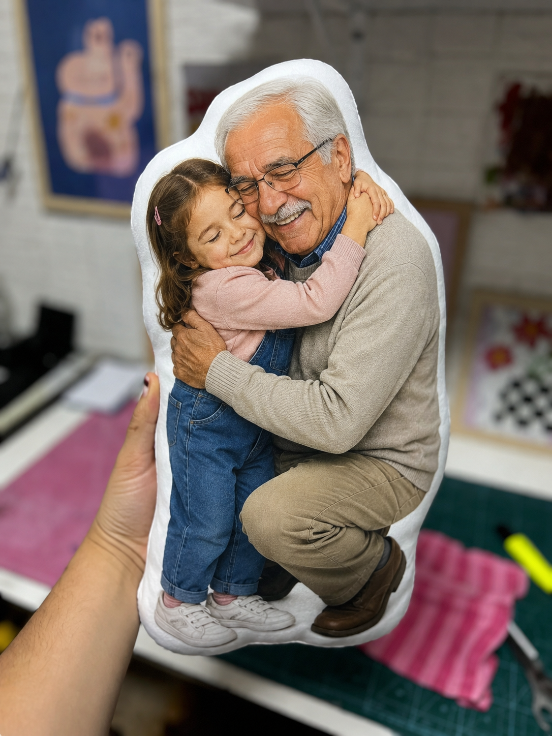 Almohadón con abuelos