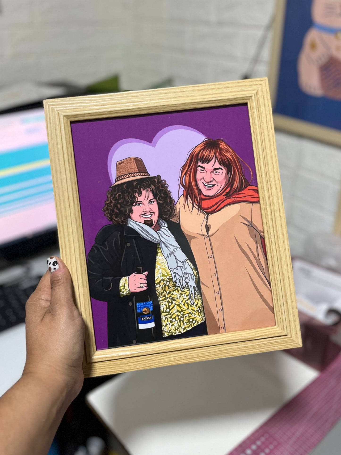 Cuadro de plástico con ilustraciones