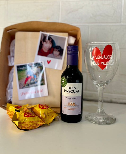 Box mamá con vinito
