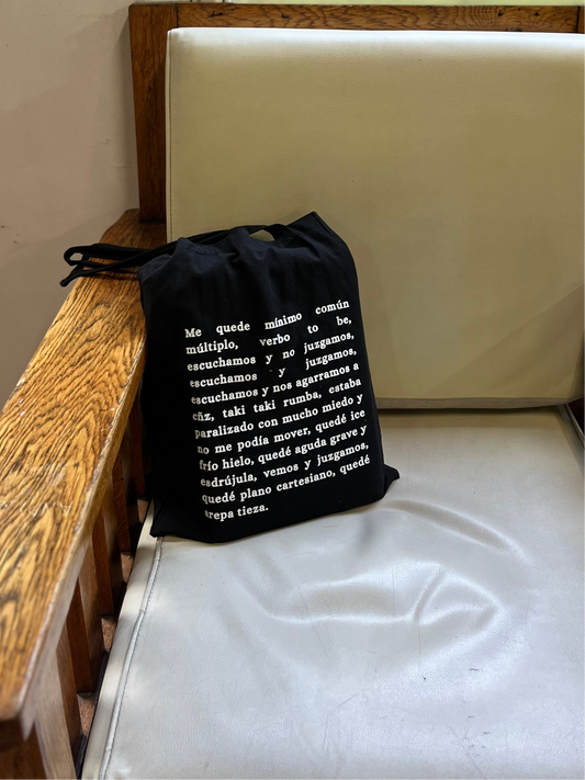 Bolsa “me quedé mínimo común múltiplo”