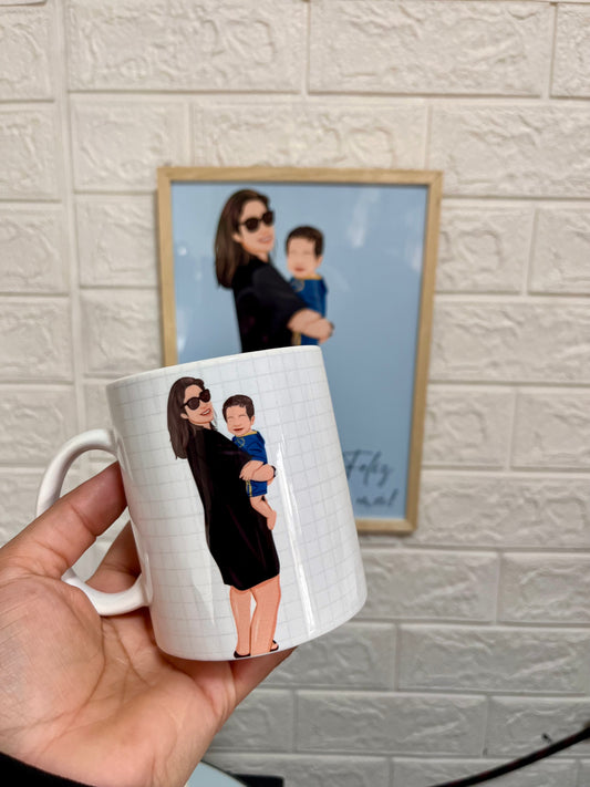 Taza ilustrada con foto