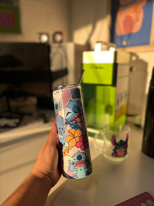 Vaso térmico de acero con tapa y sorbito personalizado