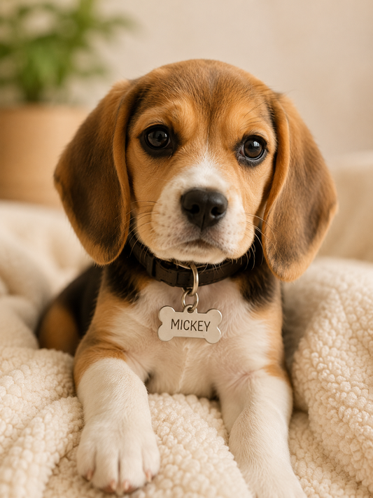 Chapita identificatoria para mascota